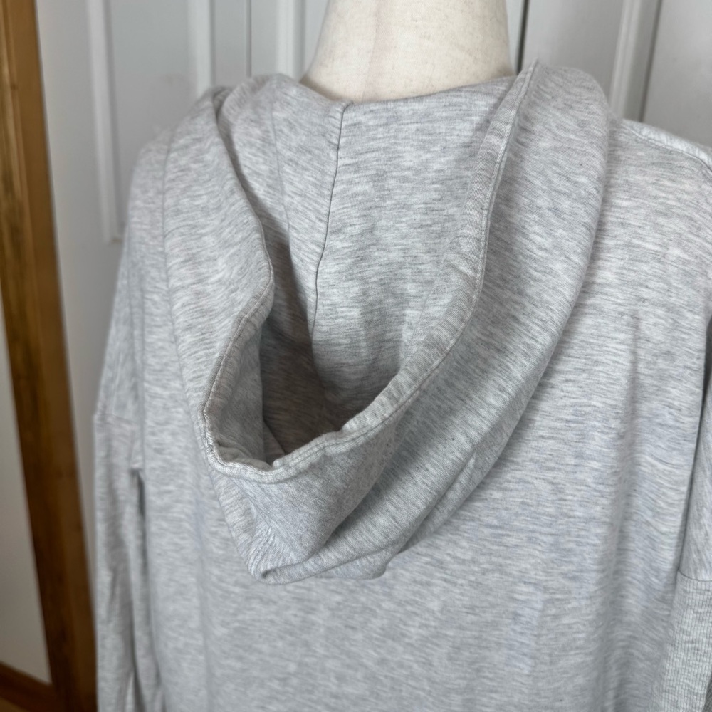 Athleta Soft Gray Draped Long Sleeve Sweatshirt - Picture 6 of 8
